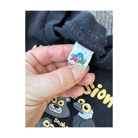 Allstyle Black Graphic Print Tee Shirt T-Shirt Night Vision Tadoussac Quebec 2T - Picture 2 of 5